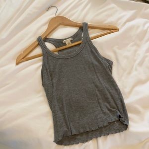 Gray Bozzolo crop top, lightly worn.